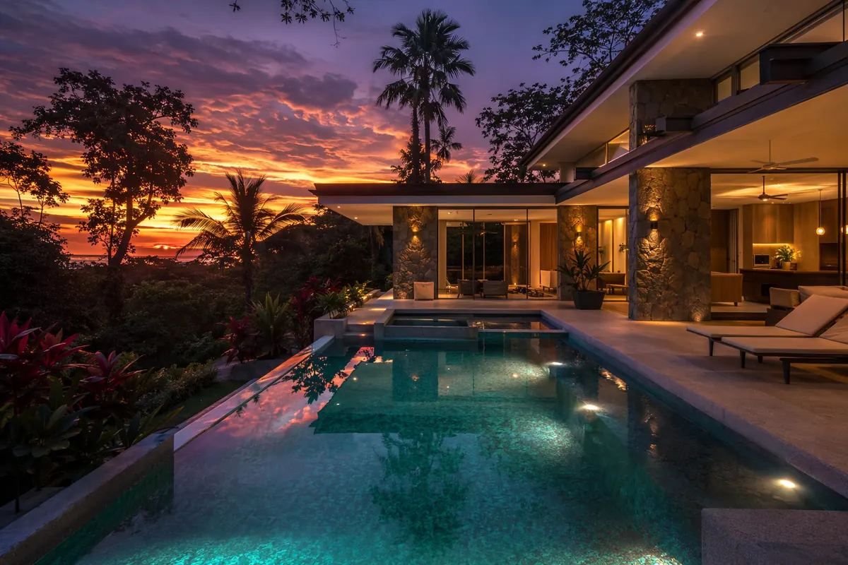 Luxury villa with a pool at Los Sueños in Costa Rica